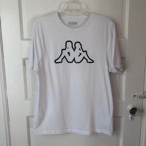 3/$20 💥 Kappa White Logo T-Shirt‎ Short Sleeve Medium Casual Streetwear